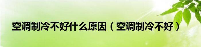 空调不会制冷的原因及解决方法（分析空调无冷的原因）